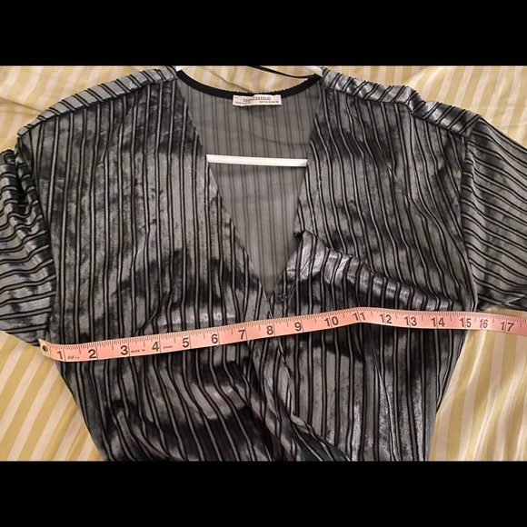 ZARA GRAY BLUE VELOUR JUMPSUIT - Picture 10 of 10